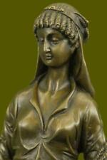 Reproduction Of Greek Goddess Bronze Sculpture Marble Base Statue Art Deco Gift picture