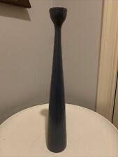 Retro Danish Modern Style X Tall Blue Candle Holder 18” picture