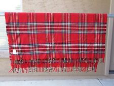 Faribo, US made, Tasseled Plaid Wool Blanket, 49 x 52 inches, Johnnie Walker Bag picture