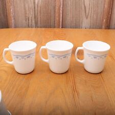 3 Corning Blue Flower Coffee Cup Tea Mug picture