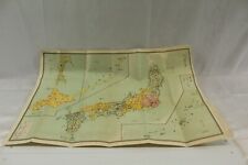 Vintage WWII Period Soldiers Map Of Japan Colorized Japanese Characters  picture