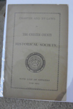 Vintage 1893 Booklet Charter By-Laws Chester County PA Historical Society picture