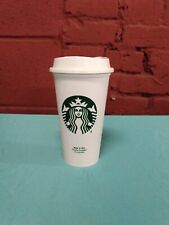 Starbucks White Plastic Reusable Hot Cup Grande 16 oz BRAND NEW picture
