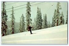 1970 T-Bar Lift at Berthoud Pass Ski Area and Lodge, Denver CO Postcard picture