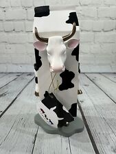 Cow Parade 100% DE VACA Milk Carton Figurine 2006 #7735 Numbered Unboxed NWT picture
