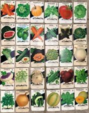 Vegetable Seed Packs Empty Lonestar Texas TX Vintage Original Set of 30 NOS 1940 picture