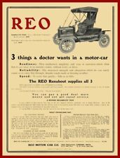 1906 REO Motor Car Co. NEW Metal Sign: Runabout for Doctor's Use - Lansing, MI picture