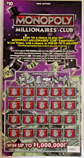 Monopoly Ohio Instant SV  Lottery Ticket, large, no cash value picture