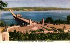 Vintage Postcard- THE PONTOON FLOATING BRIDGE, LAKE WASHINGTON, SEATTLE, WA. picture