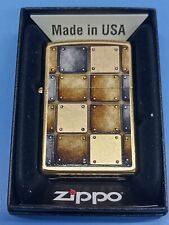 Zippo 28539 Gold & Silver Square Gold Dust picture