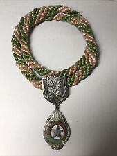  Vintage Odd Fellows IOOF P.N.G. Star Lodge Necklace with Rope Fraternal picture