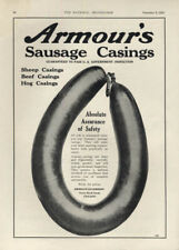 Armour's Sheep Beef Hog Sausage Casings Absolute Assurance of Safety ad 1923 picture