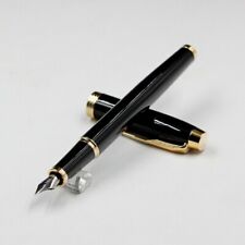 Excellent Parker IM Fountain Pen Bright Black Gold Clip 0.5mm Fine Steel Nib picture