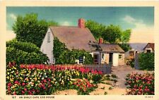 Vintage Postcard- CAPE COD HOUSE, CAPE COD, MA. picture