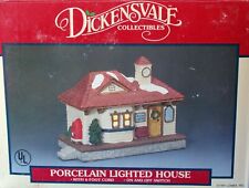 Lemax Dickensvale Collectibles Porcelain TRAIN STATION Christmas Village House   picture