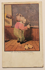 Anthropomorphic Bear Student Prank Postcard 1910 Busy Bears Something Doing #437 picture