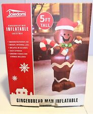 Joiedomi 5FT Christmas Inflatable Gingerbread Man Gift with LED Light Up Decor picture