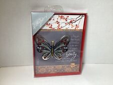 Kathy Davis Butterfly Christmas Ornament Silver New picture