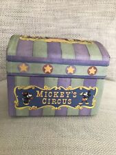 Vintage Disney Mickey Mouse Mickey’s Circus Trinket Jewelry Treasures Box EUC picture