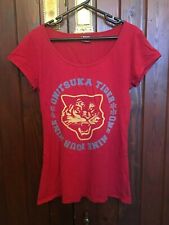 ONITSUKA TIGER HOT PINK RED T-SHIRT SIZE 12 picture