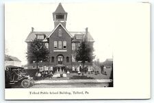 c1910 TELFORD PA TELFORD PUBLIC SCHOOL BUILDING CHILDREN FACULTY  POSTCARD P3986 picture