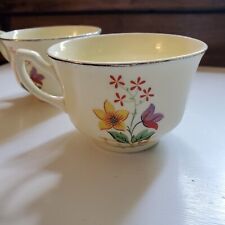 2 Vintage W S George Canarytone Lido Tea Coffee Cups Fine China picture