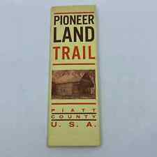 1950s Pioneer Land Trail Piatt County IL Travel Brochure and Fold Out Map TG1 picture