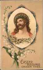 Easter Jesus Christ Crown of Thorns Christianity c1910 Vintage Postcard picture