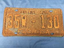 Vintage 1969/70 Madison County Florida License Plate Sunshine State 35w-130 picture
