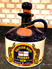 Vintage British Navy Pusser’s Rum 1.75 Liter Empty Crock Jug Empty picture