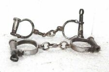 Antique Style Handcuff Set Of 2 pcs Hand Cuffs and Key Police Jailer 12