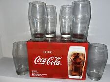 Vintage Libbey Coca-Cola Archiform Glasses 17 oz. Set Of 6 (NIB) 6 Inches Tall picture