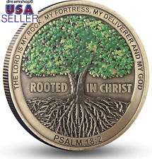 Rooted in Christ the Lord Is My Rock My Fortress My Deliverer Challenge Coin Chr picture