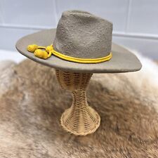 Stetson Cowboy Hat Miniature w/ Rattan Style Display Head Ceramic or Resin picture