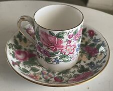 VINTAGE CROWN STAFFORDSHIRE TEA CUP & SAUCER - FINE BONE CHINA - BEAUTIFUL picture