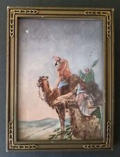 Antique Three Wise Men Star of Bethlehem Watercolor Art Deco Frame Signed picture
