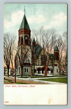 Fairhaven Massachusetts, TOWN HALL, Exterior, Vintage Postcard picture