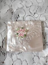 Beautiful Vintage Mother Of Pearl Pink Compact  picture