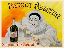 Pierrot Absinthe 1911 Vintage Style French Clown Absinthe Liquor Poster - 18x24 picture