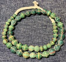 Antique Venetian Green King Beads  Antique African Trade Beads VERY RARE picture