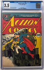 Action Comics #41 (CGC 3.5) Superman Train Rescue Classic Cover. WWII Era. 1941 picture