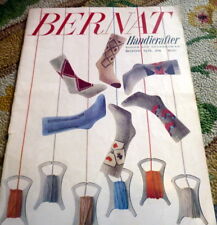 RARE VTG 1950s BERNAT FUN SOCKS KNITTING BOOK 1953 *Designs to Hand Knit* picture