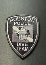 RARE BLACK AND WHITE - OFFICIAL HOUSTON TEXAS POLICE DIVE TEAM SHOULDER PATCH picture