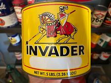 VINTAGE~ INVADER 5-POUND GREASE CAN~ NEVER MILLED~ EMPTY AND MINTY NICE CAN picture
