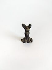 Miniature Solid Cast Brass Jackass / Donkey Primitive 2 inches Tall Vintage Tiny picture