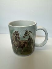Vintage Wild Horses Horse Pony Coffee Mug 14oz By Revelations Yellowstone picture