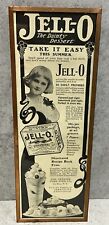 Vintage Harvey’s Wallhangers Antique 1907 Original Jell-O Copper Framed Ad picture