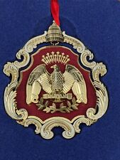 Official 2013 US Congressional Holiday Ornament 22k Goldplated Eagle Capitol picture