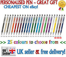 Cheapest PERSONALISED PEN great gift teacher christmas colours METAL BALLPOINT picture