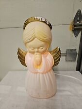 Vtg Blow Mold Blonde Angel Praying Lighted Christmas Grand Venture Nativity picture